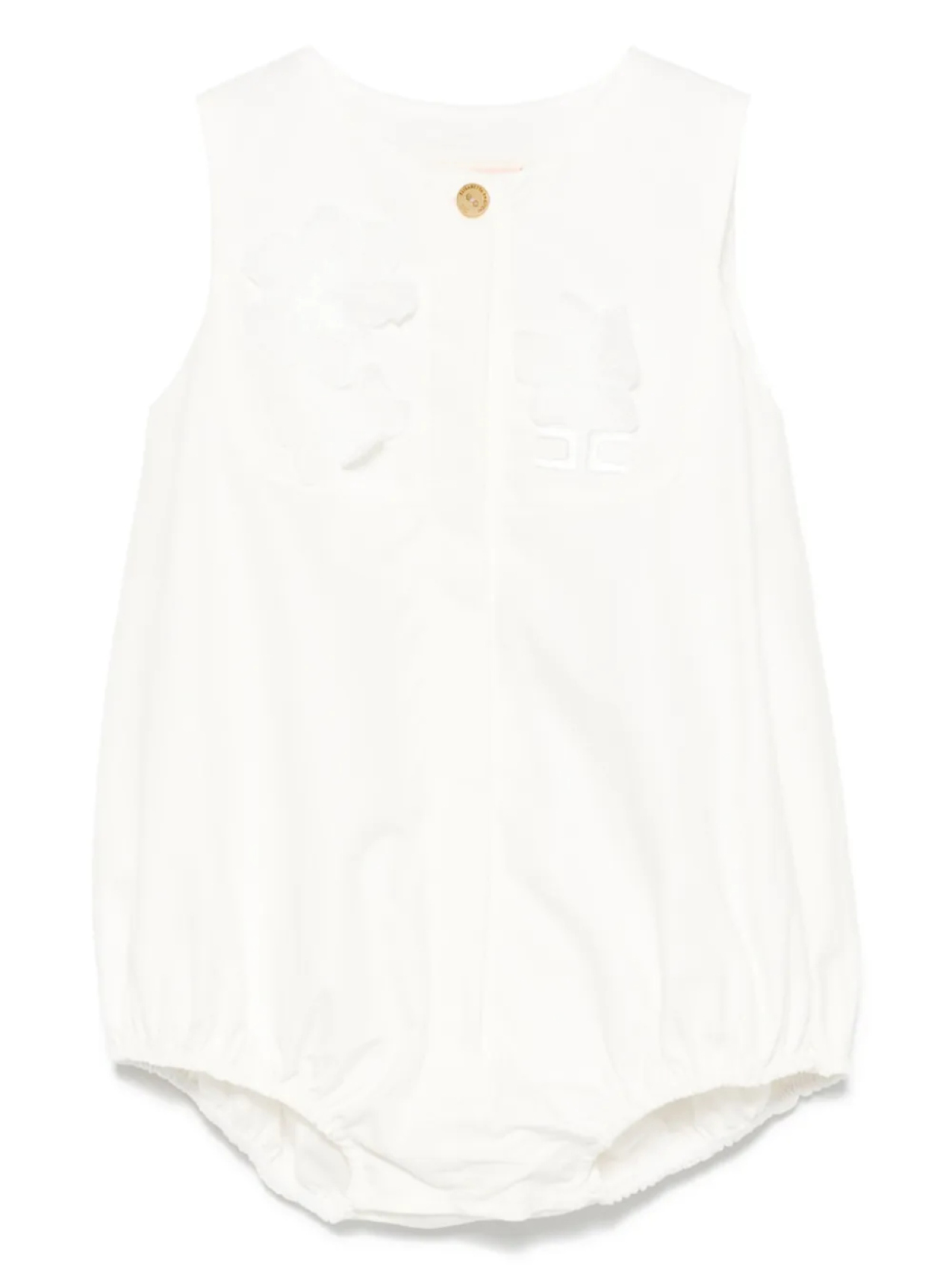 

Elisabetta Franchi La Mia Bambina боди с цветочной аппликацией, белый