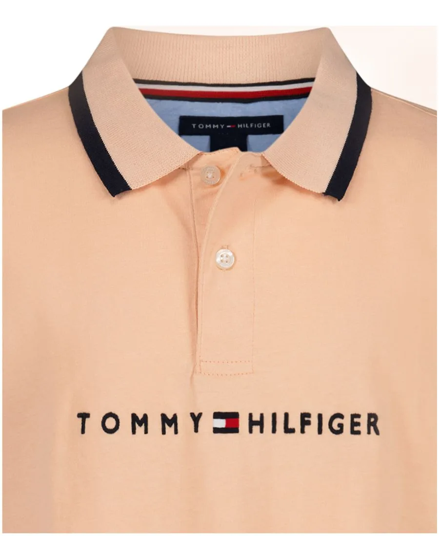 Поло-рубашка Tomas Tipped для мальчиков 8-20 лет Tommy Hilfiger, Peach Parfait — фото 4