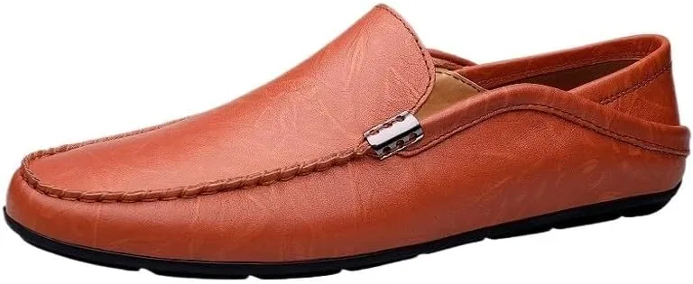 Лоферы кожаные мужские, повседневные, красные UOPYNE