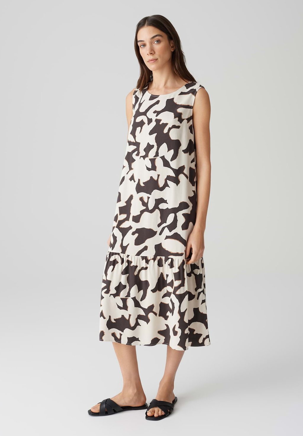 

Повседневное платье RELAXED FIT MIDI PRINT OPUS, коричневый