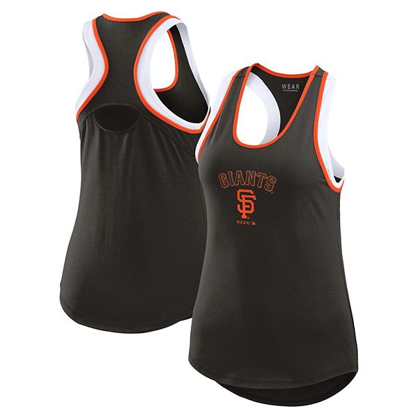 

Женский черный топ racerback с цветными блоками San Francisco Giants Wear By Erin Andrews