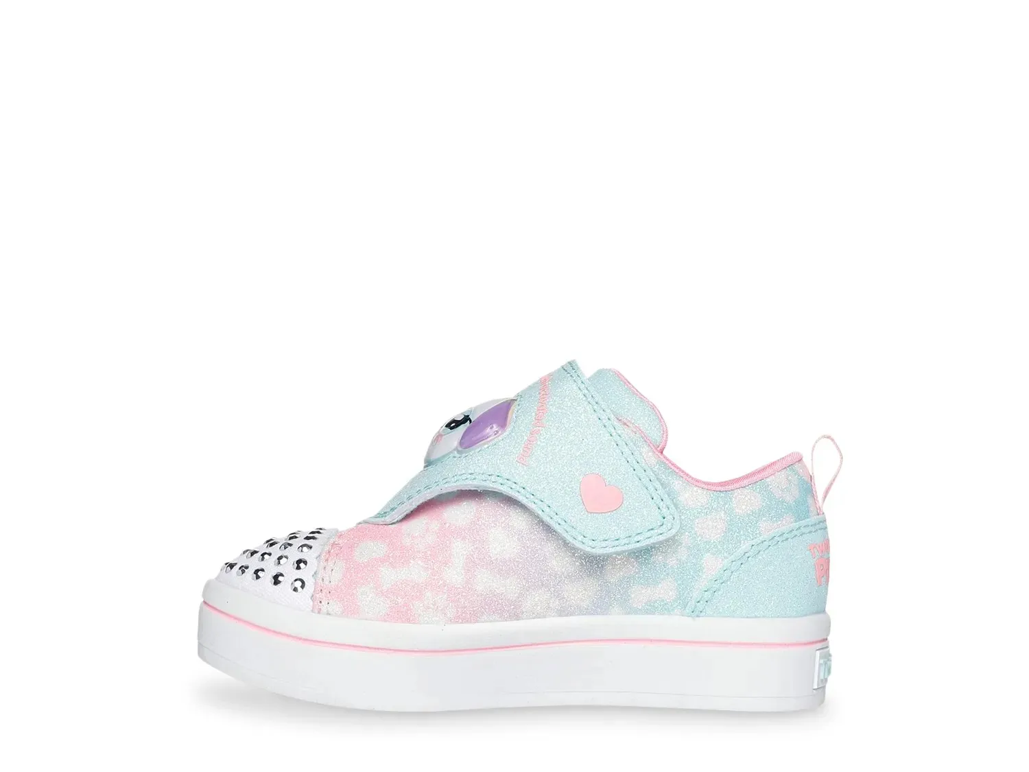 Кроссовки Skechers Twinkle Toes Twi-Lites Twinkle Pets — детские, светло-розовые/мятно-зеленые — фото 2