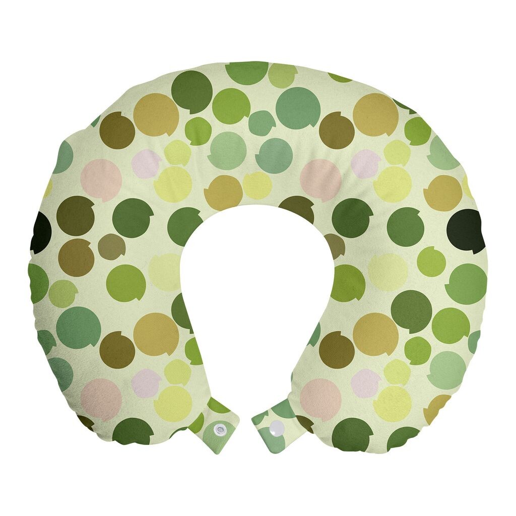 

ABAKUHAUS Abstract Travel Pillow Подушка для шеи, произвольные мазки кистью, пенопластовые дорожные принадлежности для самолета и автомобиля, 30x30 см, пастельно-зеленый разноцветный