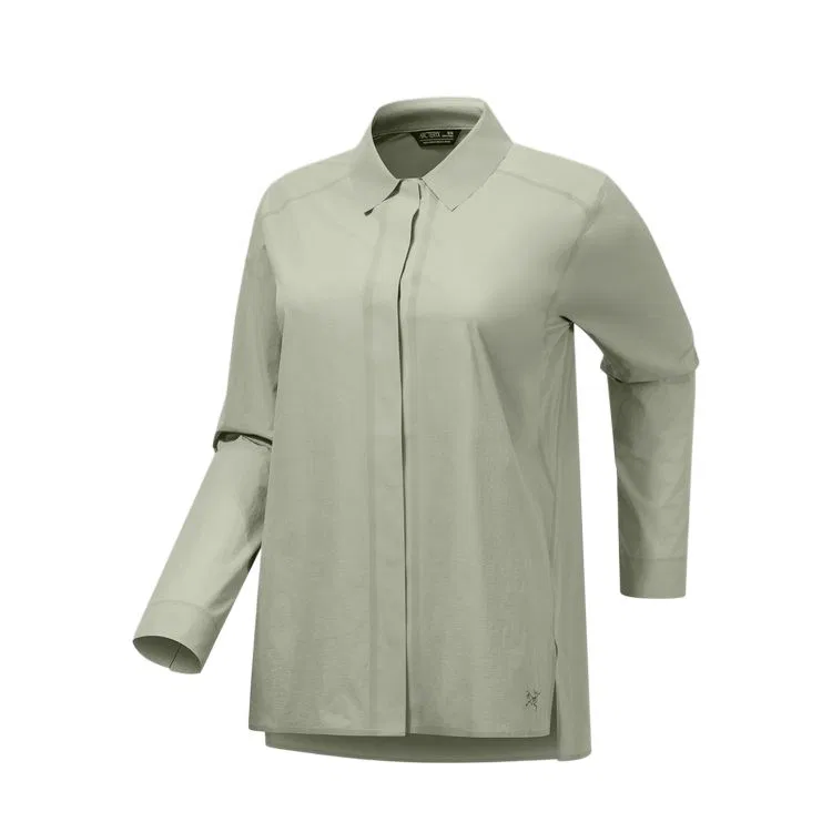 Рубашка женская Stone Gray Green/Habitat с отложным воротником Arcteryx