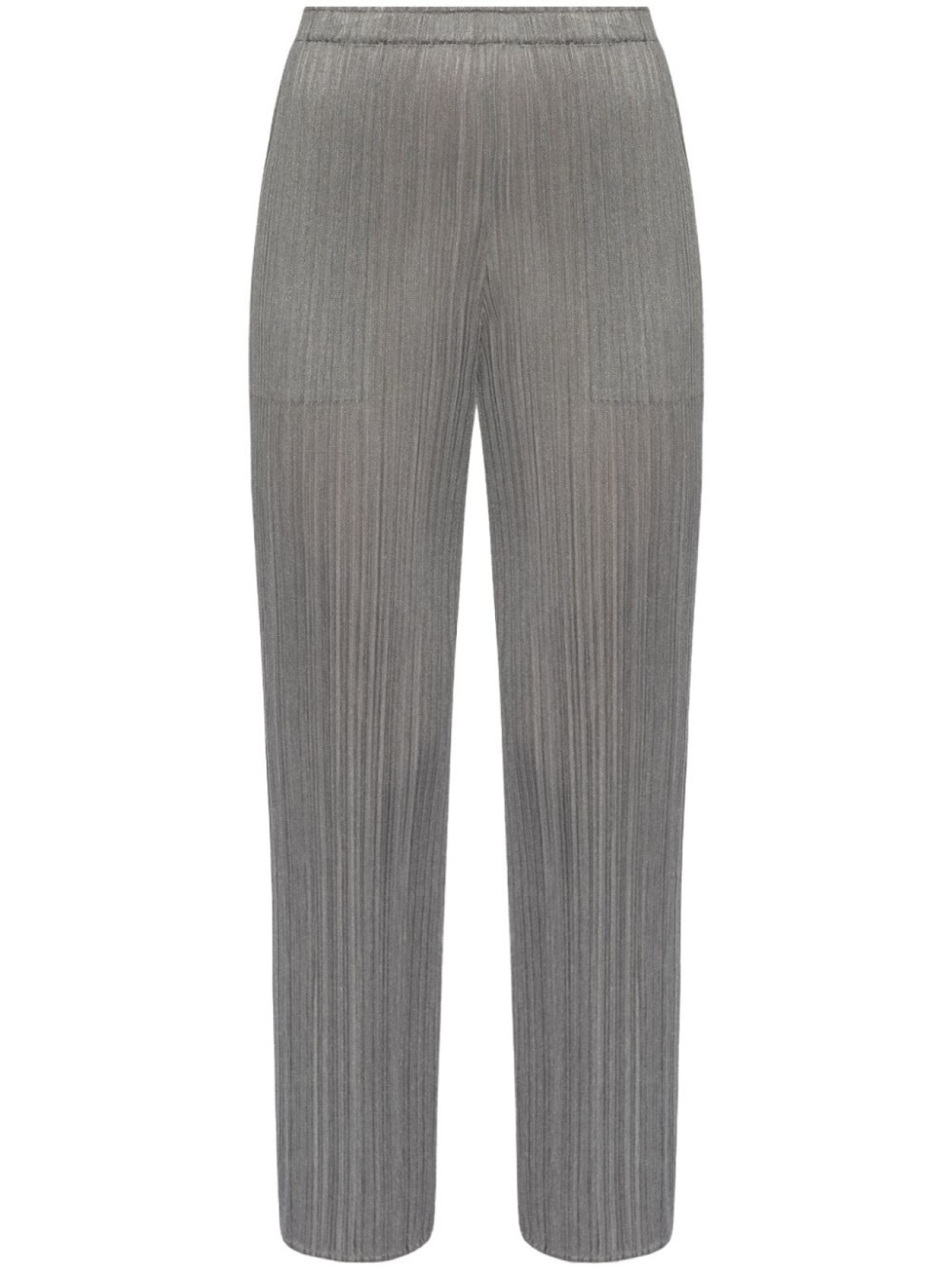 

Pleats Please Issey Miyake брюки прямого кроя со складками, серый