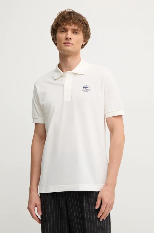 

Хлопковая поло Lacoste, бежевый