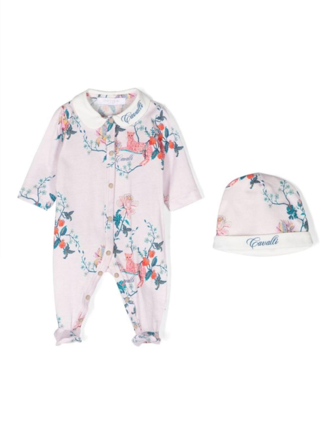 

Комплект из комбинезона и шапок Roberto Cavalli Junior, розовый