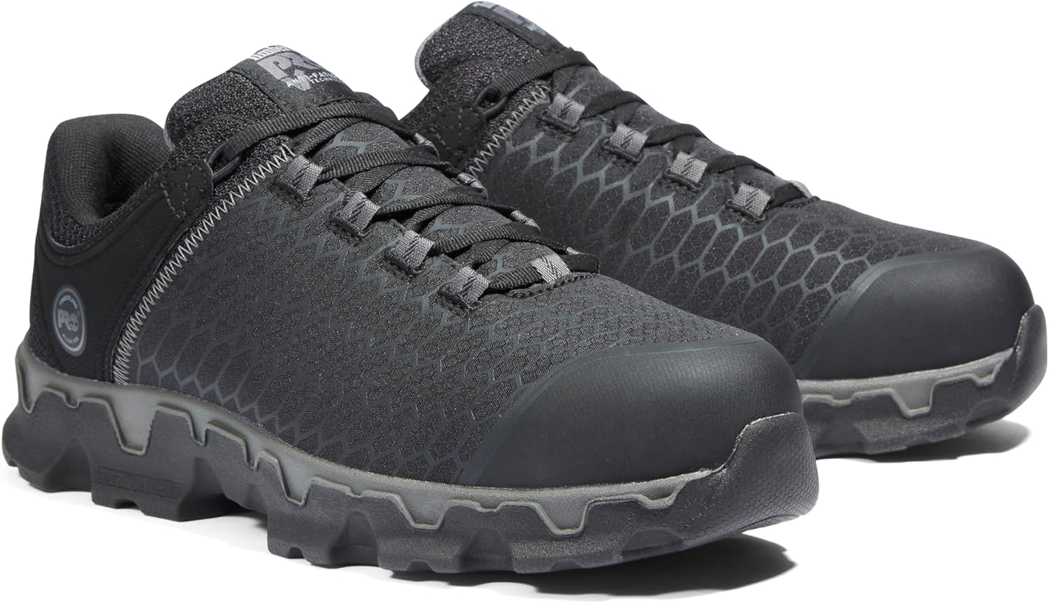 Timberland PRO мужские промышленные спортивные рабочие ботинки Powertrain Sport Alloy с защитным мыском и антистатическими свойствами, Black/Grey-2024 New — фото 2