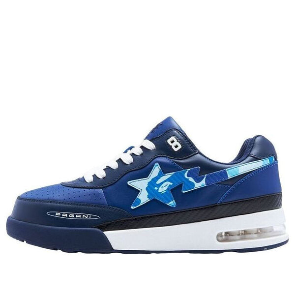 

Кроссовки x pagani road sta leather low 'blue' A Bathing Ape, синий