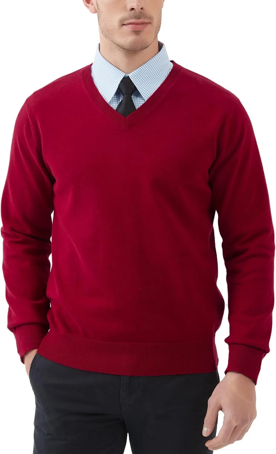 

Мужской свитер Kallspin V-образным вырезом, Regular Fit, из хлопка