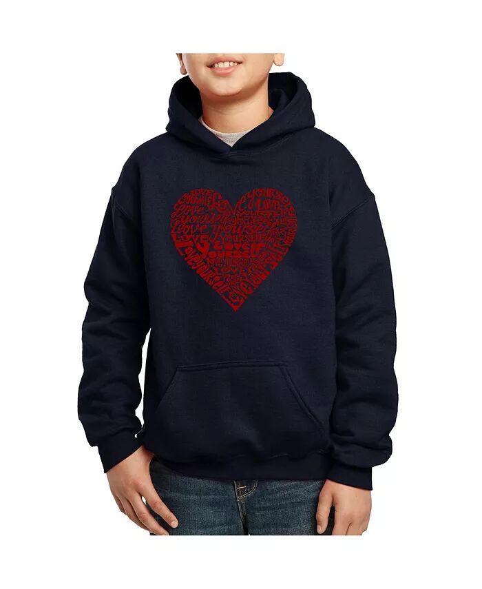 

Толстовка с капюшоном Boys Love Yourself Word Art LA Pop Art, синий