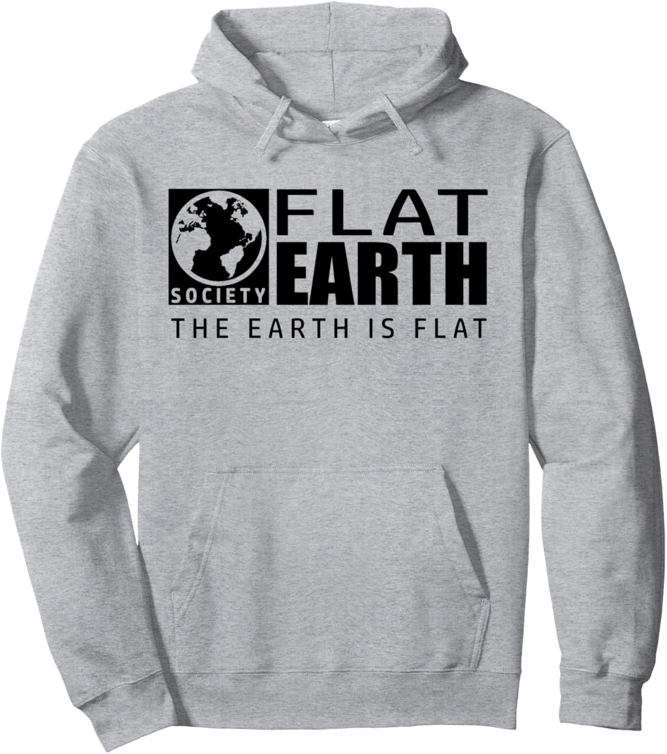 

Теория плоской Земли - Толстовка с надписью «Плоская Земля» Flat Earth Society Shirts & Flat Earth T-Shirts, серый