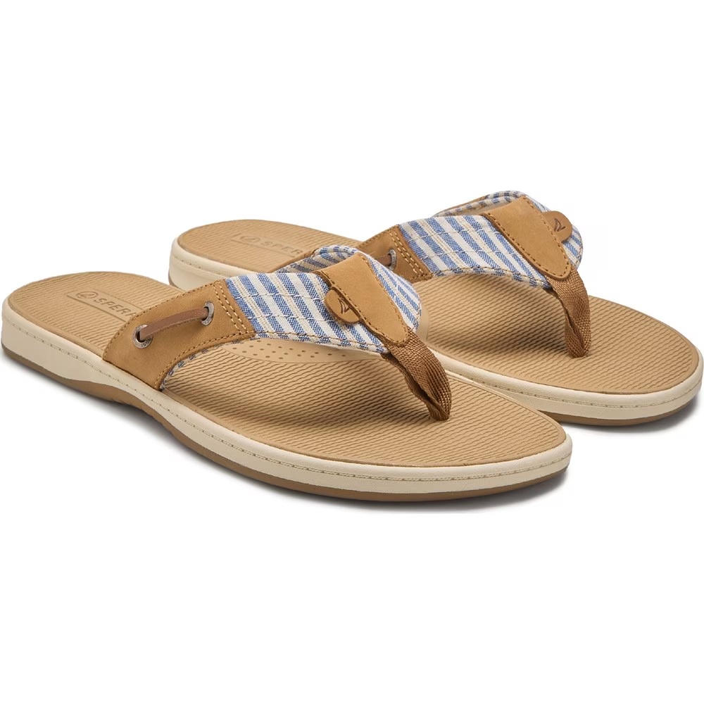 Женские сандалии тонг Sperry, light brown / stripe