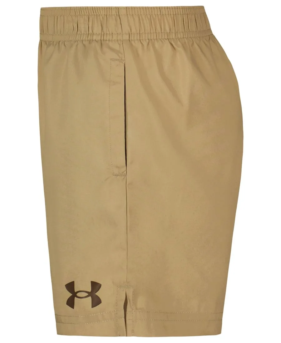 Детские шорты с тканым логотипом, размеры 2T-7 Under Armour, хаки — фото 3