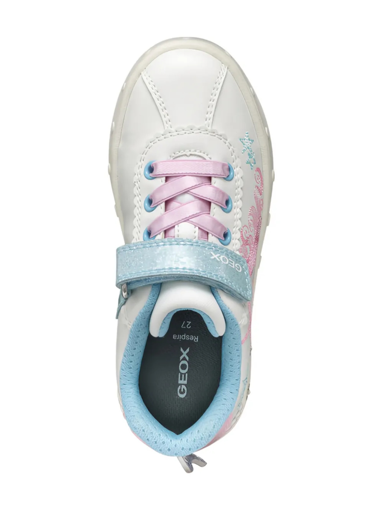 Кроссовки Geox Kids Skylin с изображением единорога, белый — фото 4
