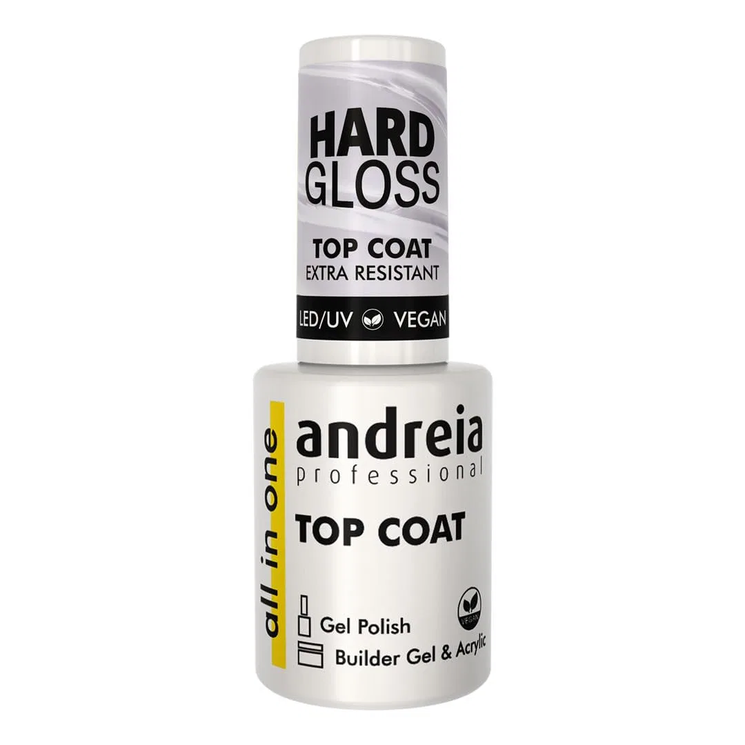 Полуперманентное верхнее покрытие Andreia Professional Hard Gloss Finish для ногтей UV LED, 10.5 мл Andreia