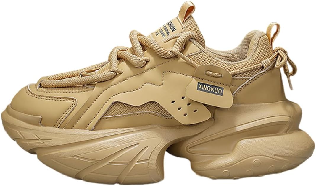 

Мужские ультра удобные дышащие кроссовки для спорта и спортзала, с эффектом увеличения роста, для ходьбы, легкие и удобные Lexamen, хаки