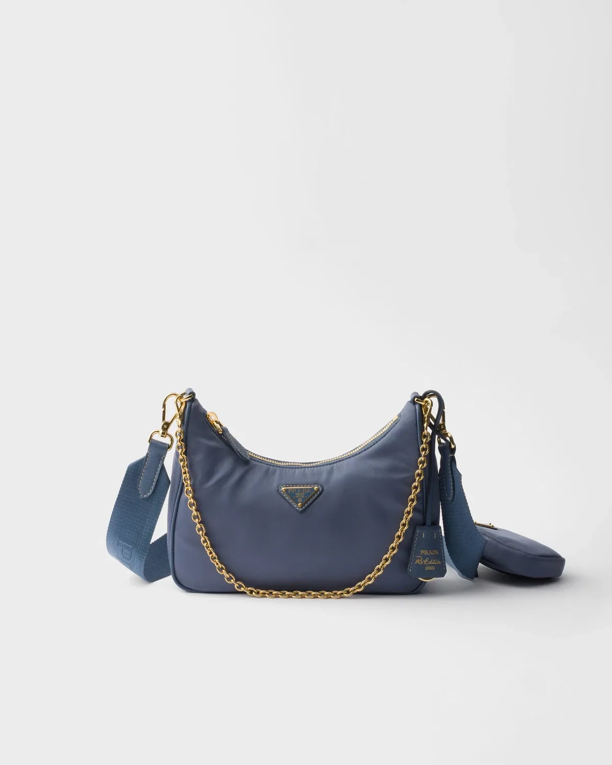 Сумка Prada Re-Edition 2005 из переработанного нейлона, синий