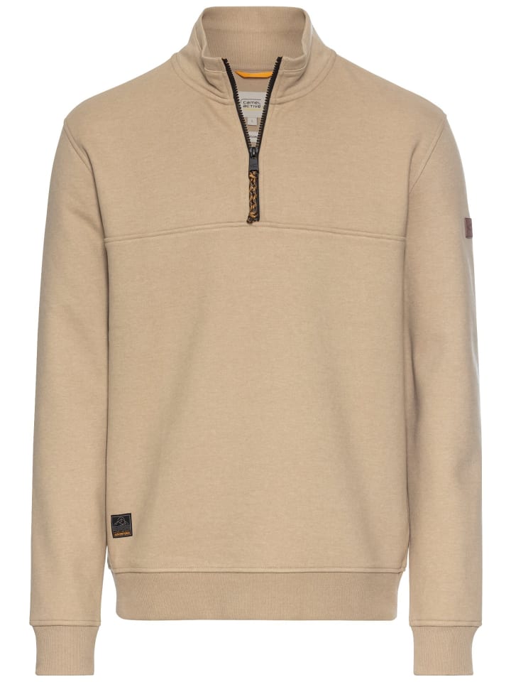 

Толстовка Camel Active Sweatshirt mit Troyer-Kragen, песочный