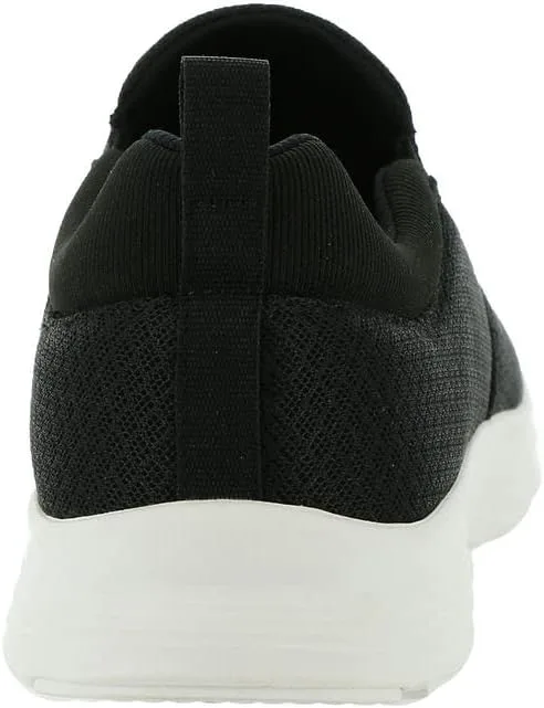 Мужские кроссовки Vevo Active Keystone Slip-On, дышащие, легкие, для ходьбы (доступны в широкой полноте), черно-белый — фото 4