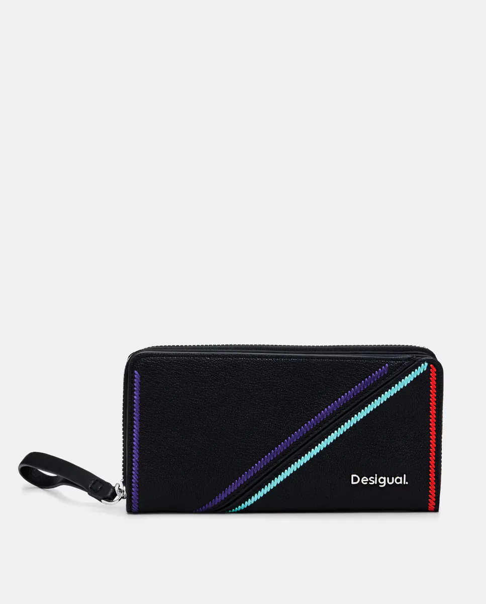

Большой кошелек с эффектом кожи Desigual, черный