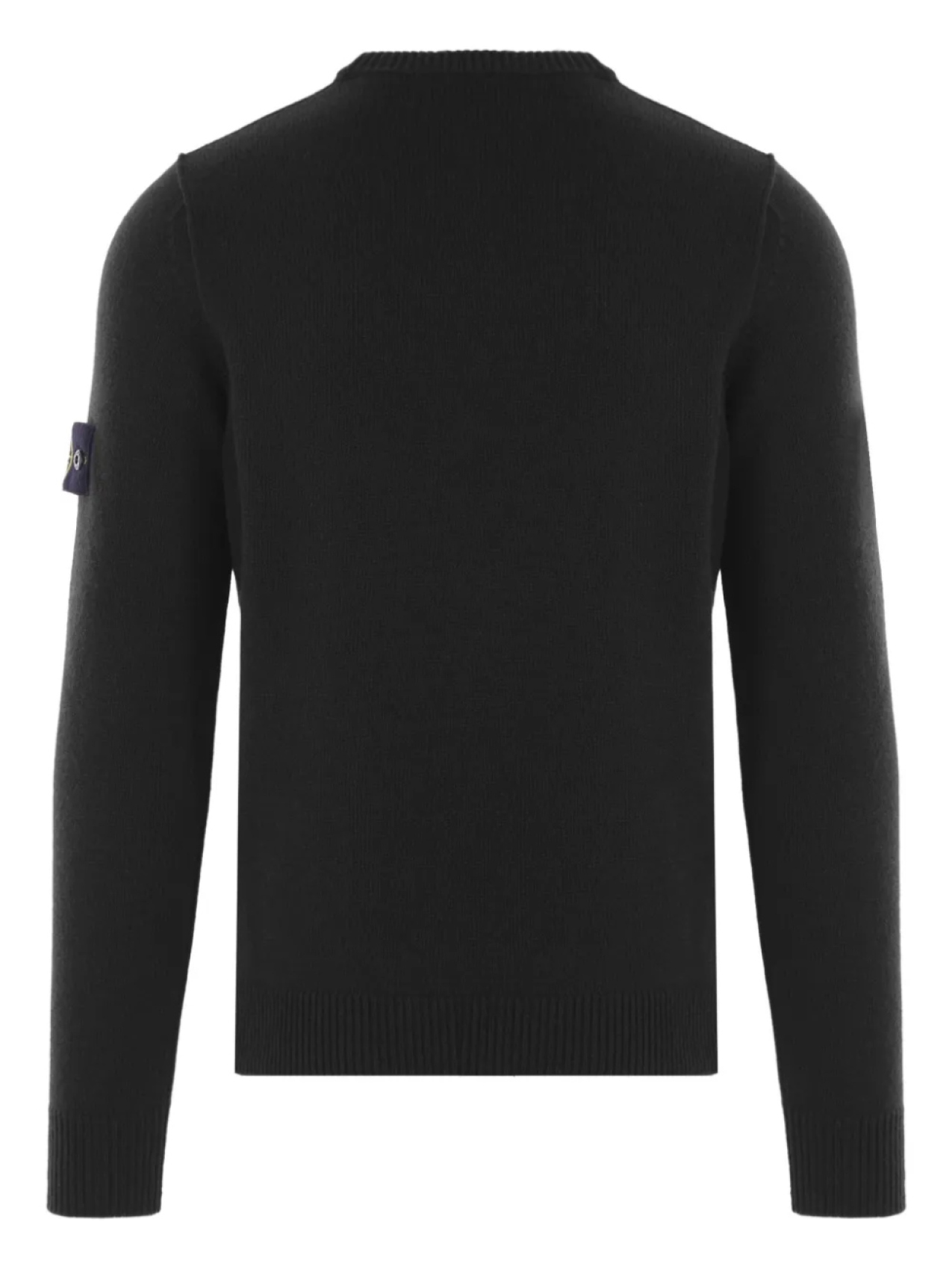 Свитер Stone Island с круглым вырезом, ребристая вязка, черный — фото 2