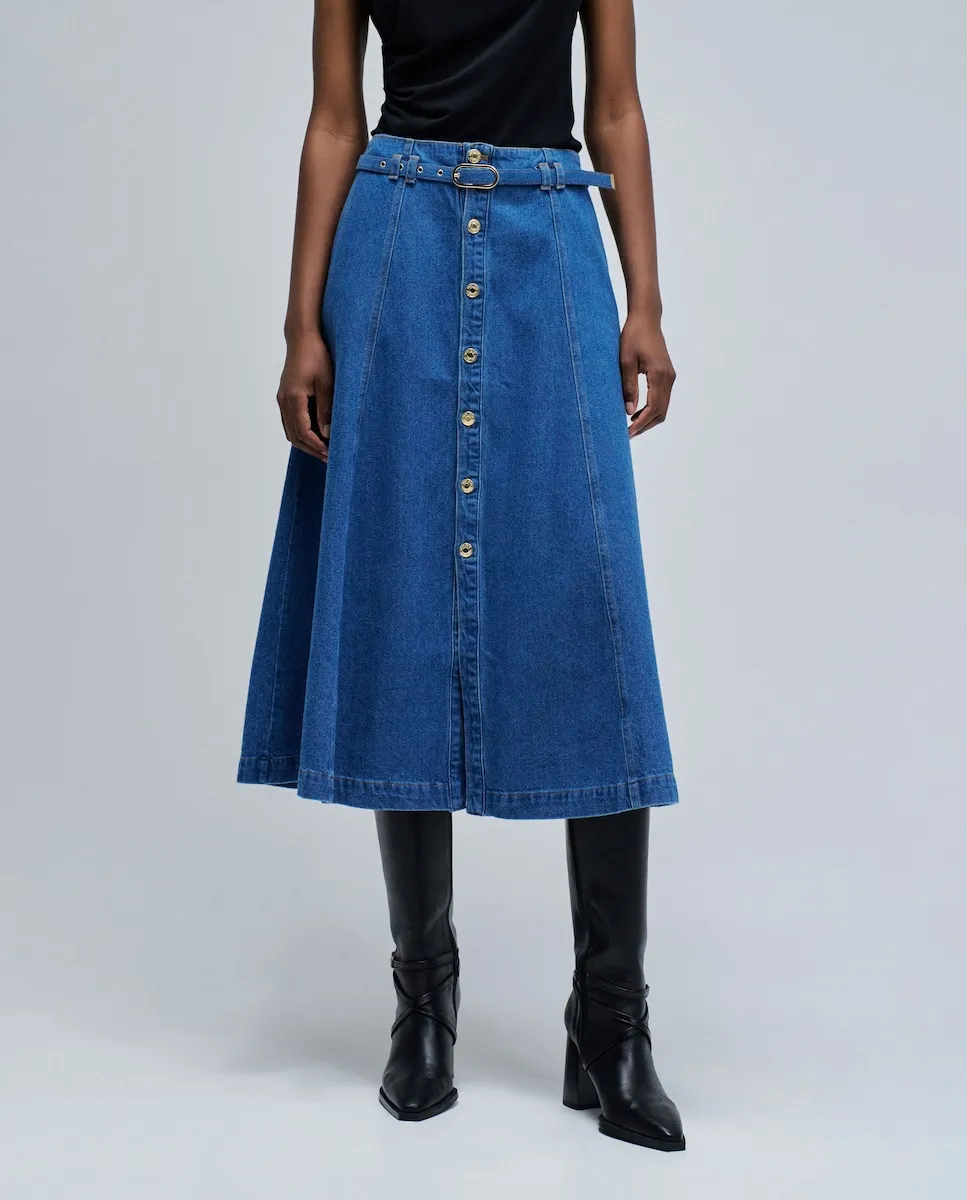 

Женская джинсовая юбка миди Salsa Jeans, синий