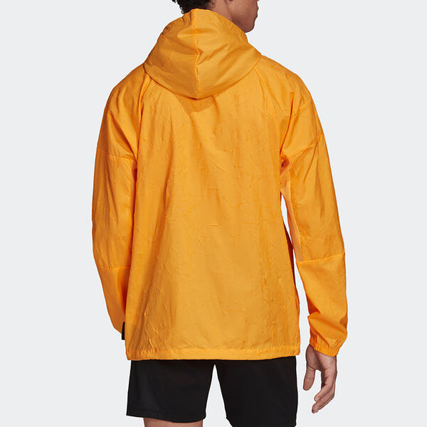Куртка adidas Zipper Casual Sports Hooded Jacket Yellow, желтый — фото 4