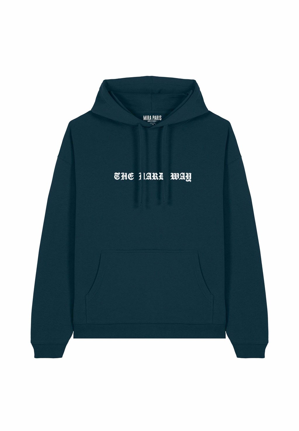 

Толстовка с капюшоном THE HARD WAY EMBROIDERY UNISEX - Sweatshirt Mira Paris, металлик синий