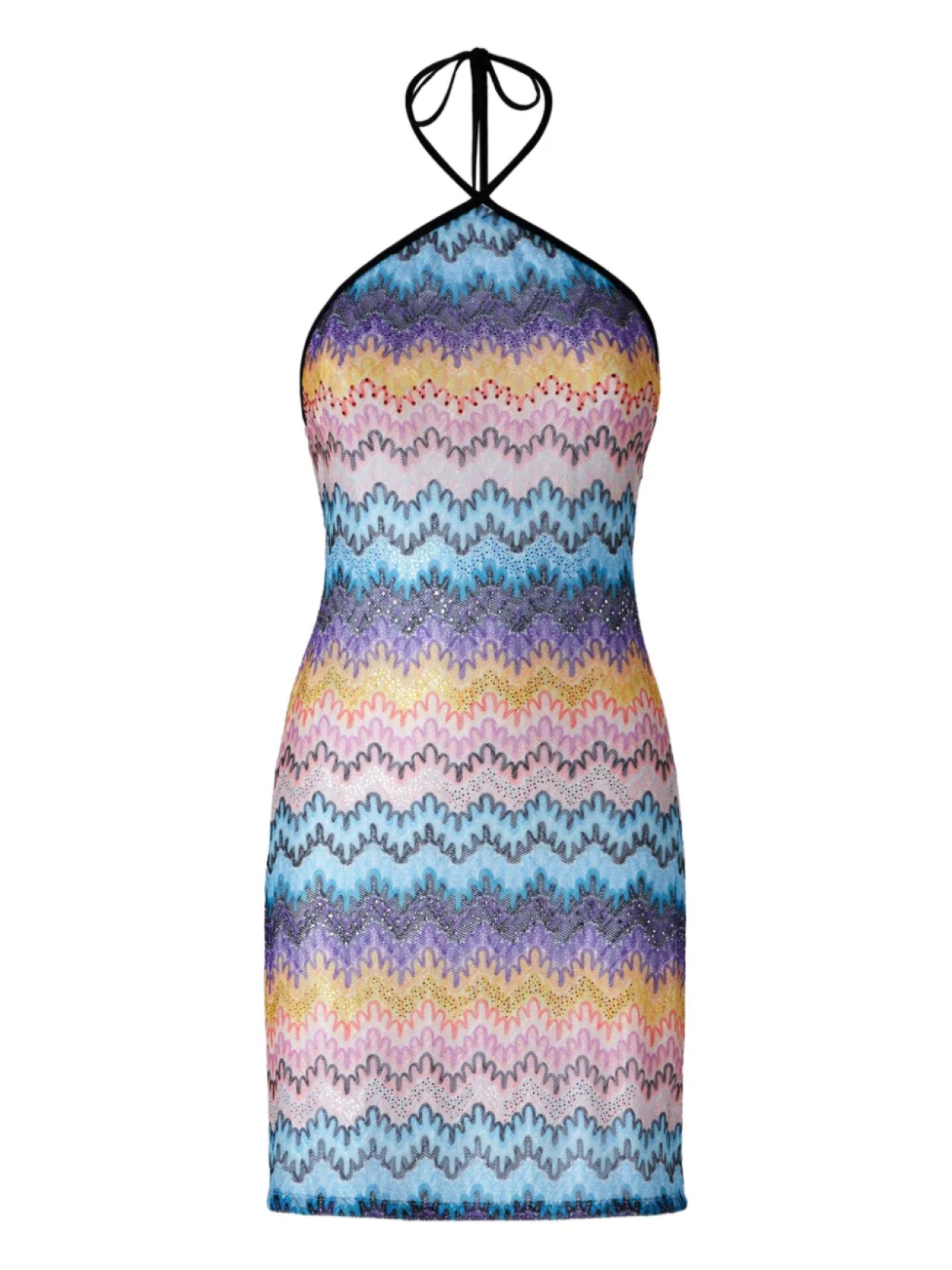 

Missoni платье мини с узором зигзаг, синий