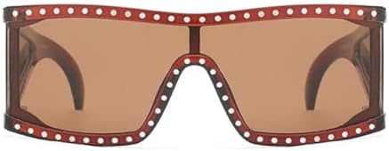 

Солнцезащитные очки с квадратными бриллиантами 2026 года для женщин, модные солнцезащитные очки с кристальной защитой, плоская верхняя часть, защита от УФ-излучения UV400 MTZJH, C4-brown-brown