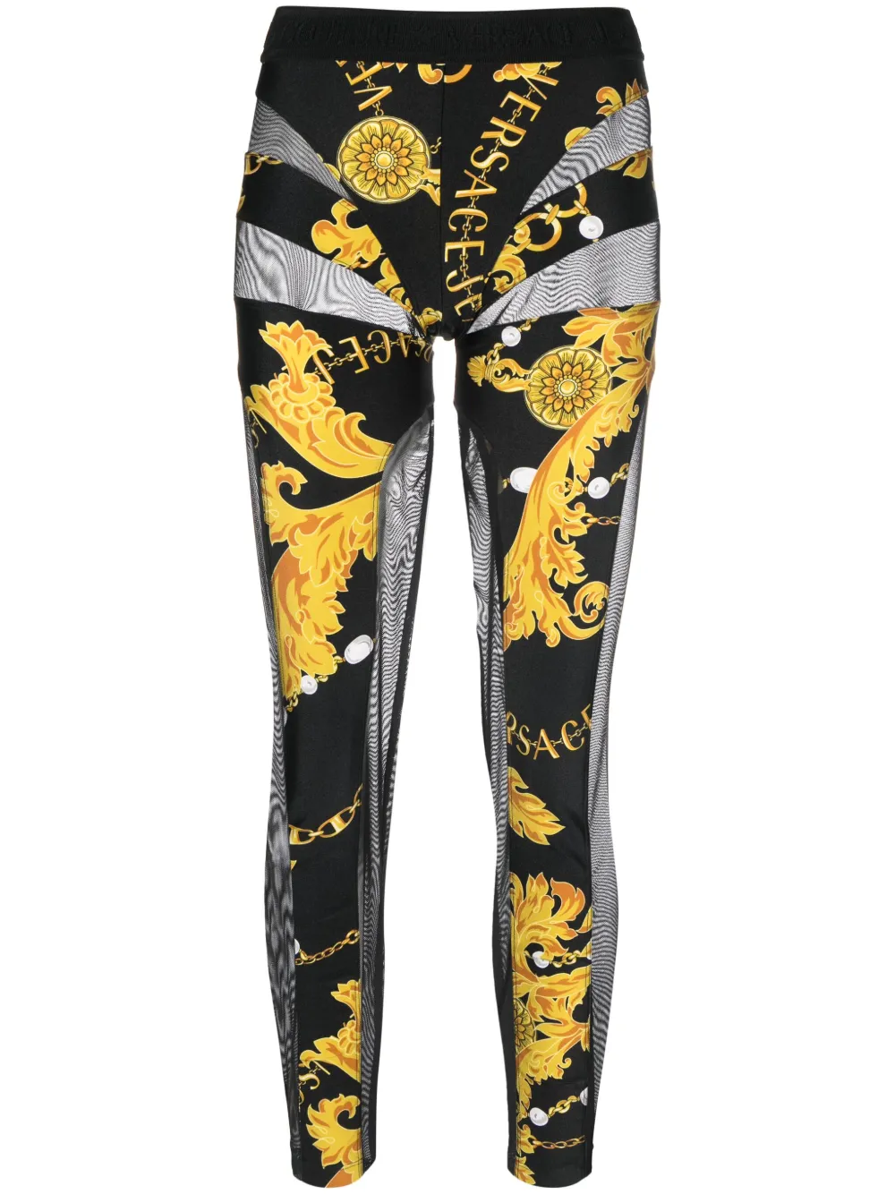 

Леггинсы с логотипом Versace Jeans Couture, черный