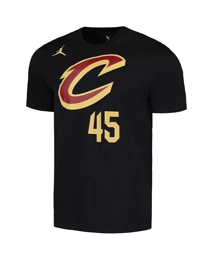 Мужская черная футболка Donovan Mitchell Cleveland Cavaliers 2022/23 Statement Edition с именем и номером Jordan, черный — фото 2