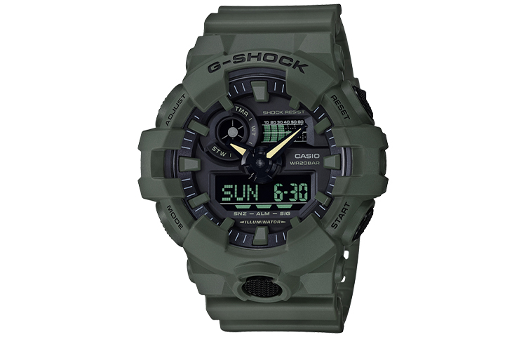 

CASIO Часы Men Liquid Crystal/Analog Dual Display Series Black Watch GA-700UC-3A