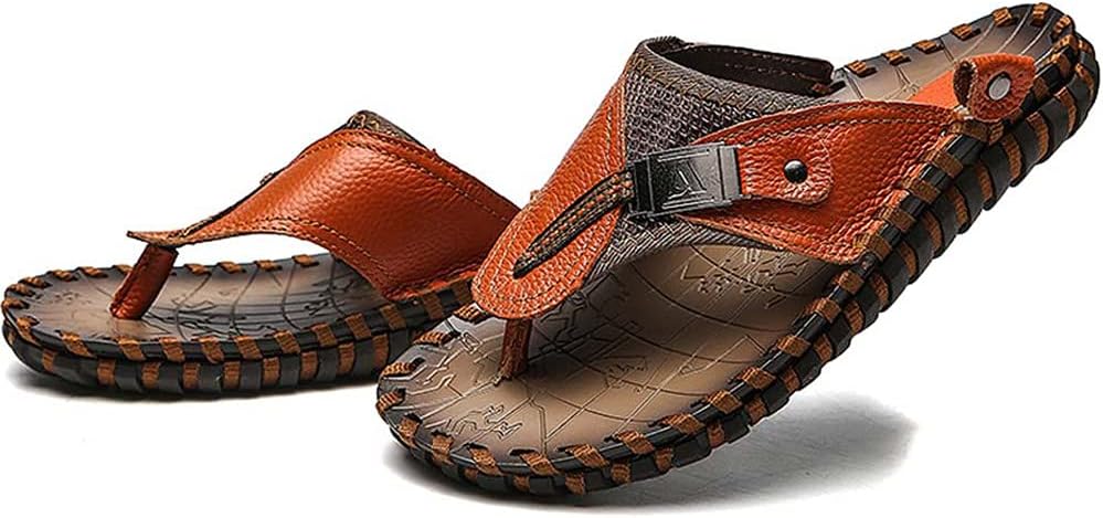 

Сандалии Bitiger для мужчин - модные пляжные шлепанцы, уличная и функциональная обувь для душа, для дома, коричневый