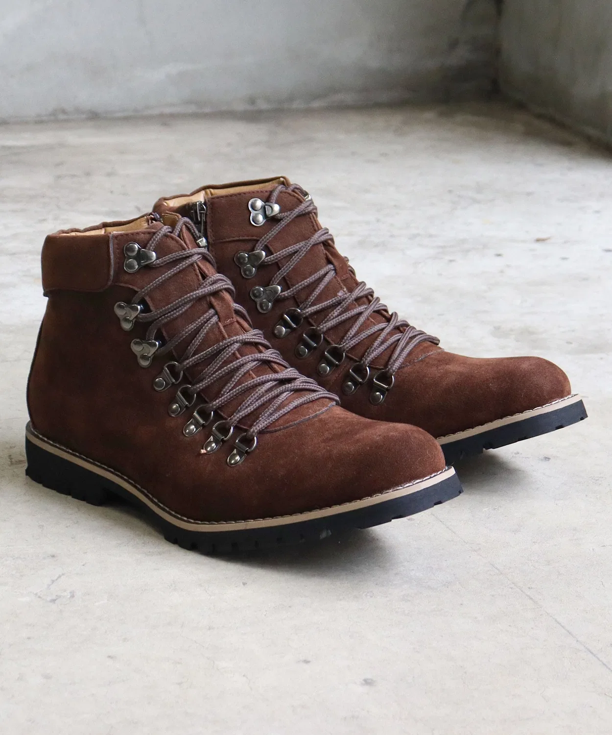 Ботинки горные Casual Mountain Boots из синтетической кожи, на шнуровке, коричневые