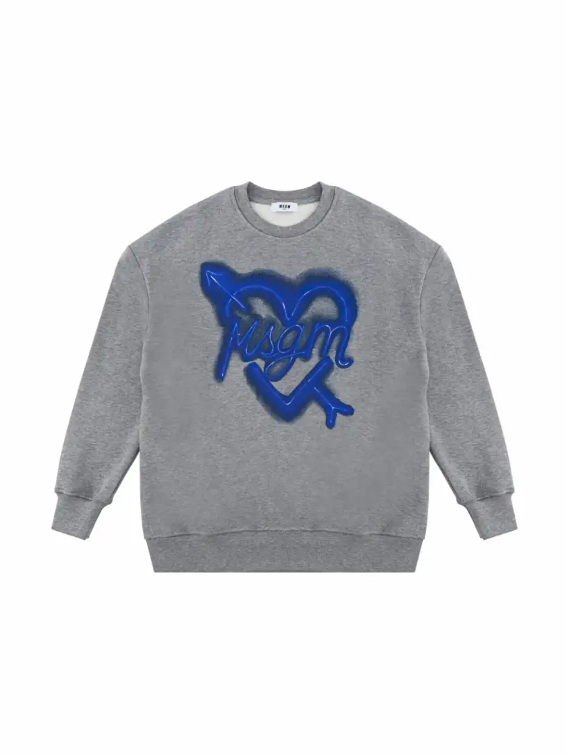

Хлопковый свитшот с логотипом MSGM, серый