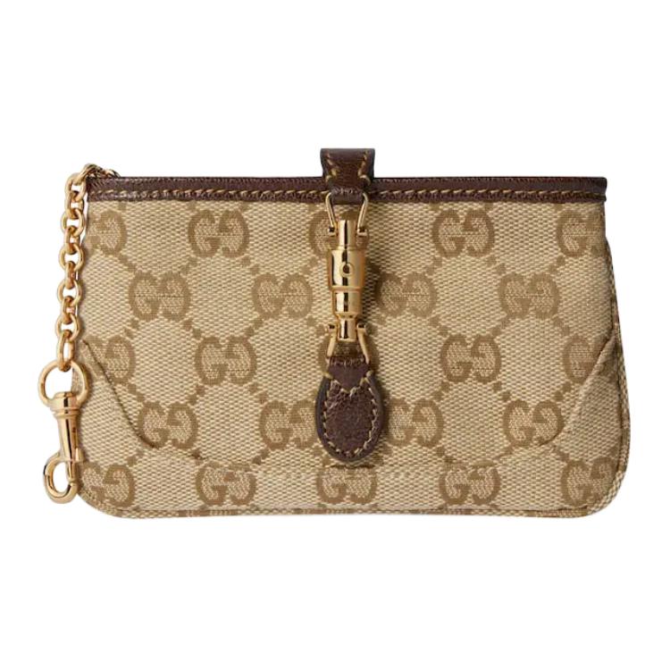 

GUCCI Кошелек для ключей Jackie 1961 GG Canvas With Leather Regular Women's Sand & Dark Brown