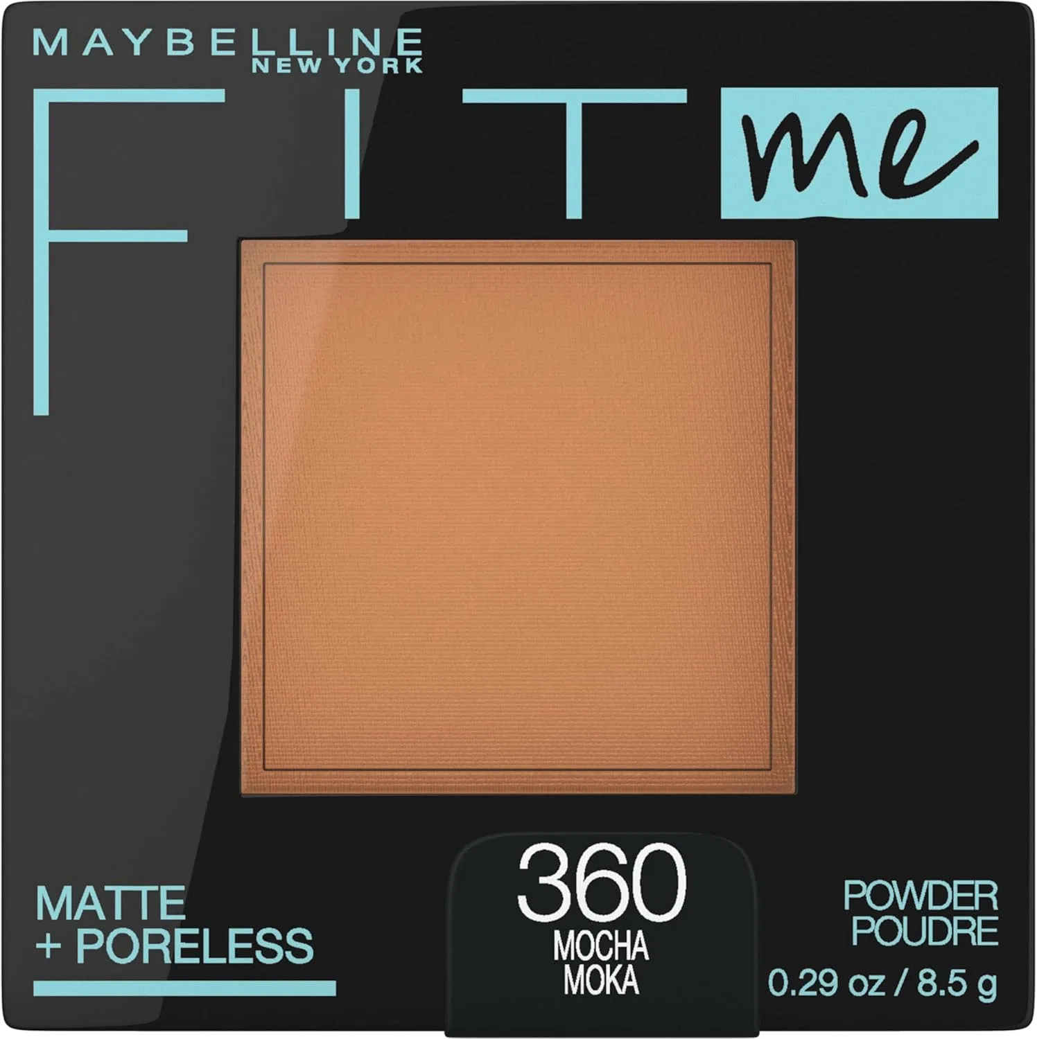 Пудра компактная матирующая Maybelline New York Fit Me Mat + Nonporous, коричневый (мокко), 8.2 г