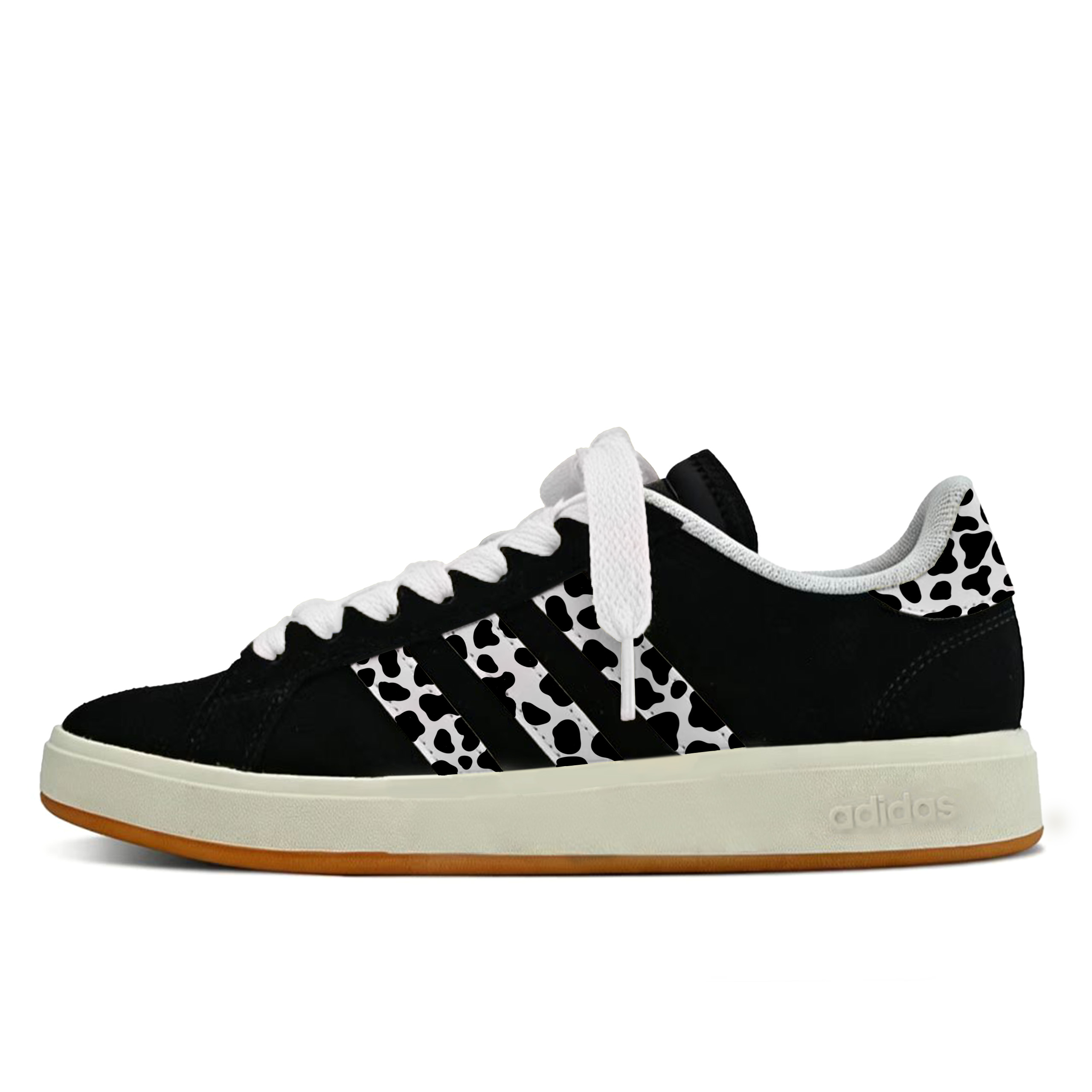 

Adidas Grand Court Base 00s Snow Leopard из синтетической кожи, сплит-кожи, устойчивые к истиранию, низкие