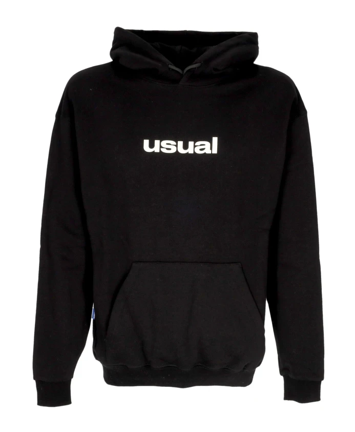 

Местная черная толстовка с капюшоном и карманом-кенгуру. Usual, черный