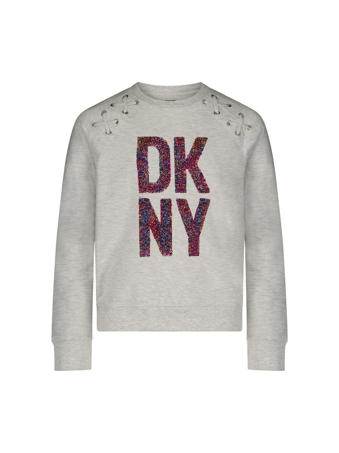 

Флисовая толстовка для девочек DKNY, цвет White Heather