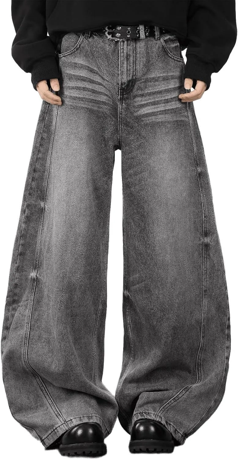 

Женские джинсы Baggy High Waisted, широкие брюки Boyfriend Fit, потертости Grey Wash CBDAO