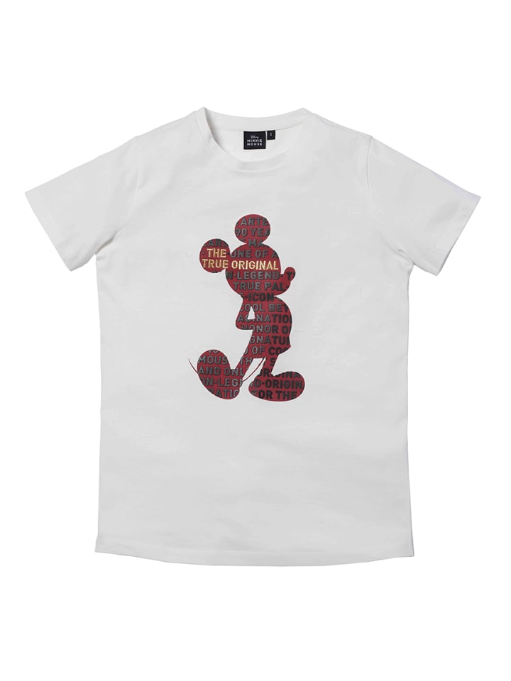 

Футболка с короткими рукавами и Микки Маусом белого цвета ONOMATO!, Белый, Футболка с короткими рукавами и Микки Маусом белого цвета ONOMATO!