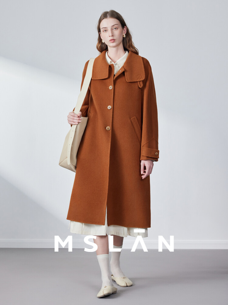 

Пальто Mslan шерстяное, карамельный