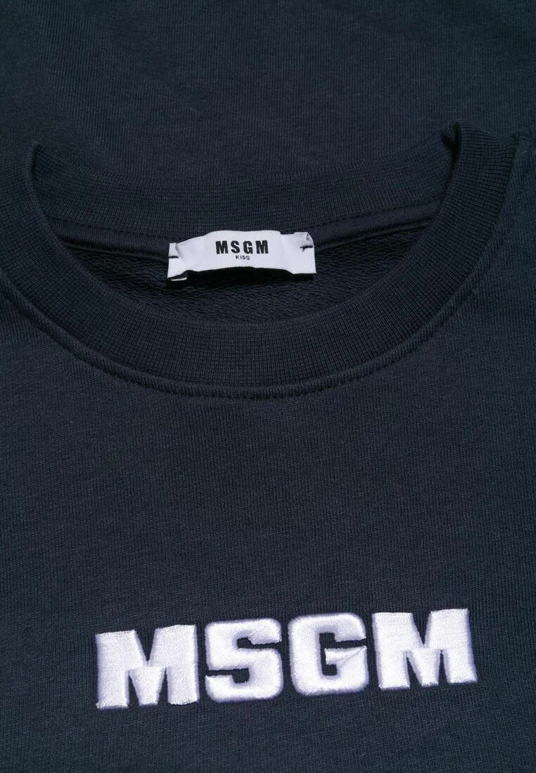 Свитшот, хлопок, Kids Msgm, синий — фото 3