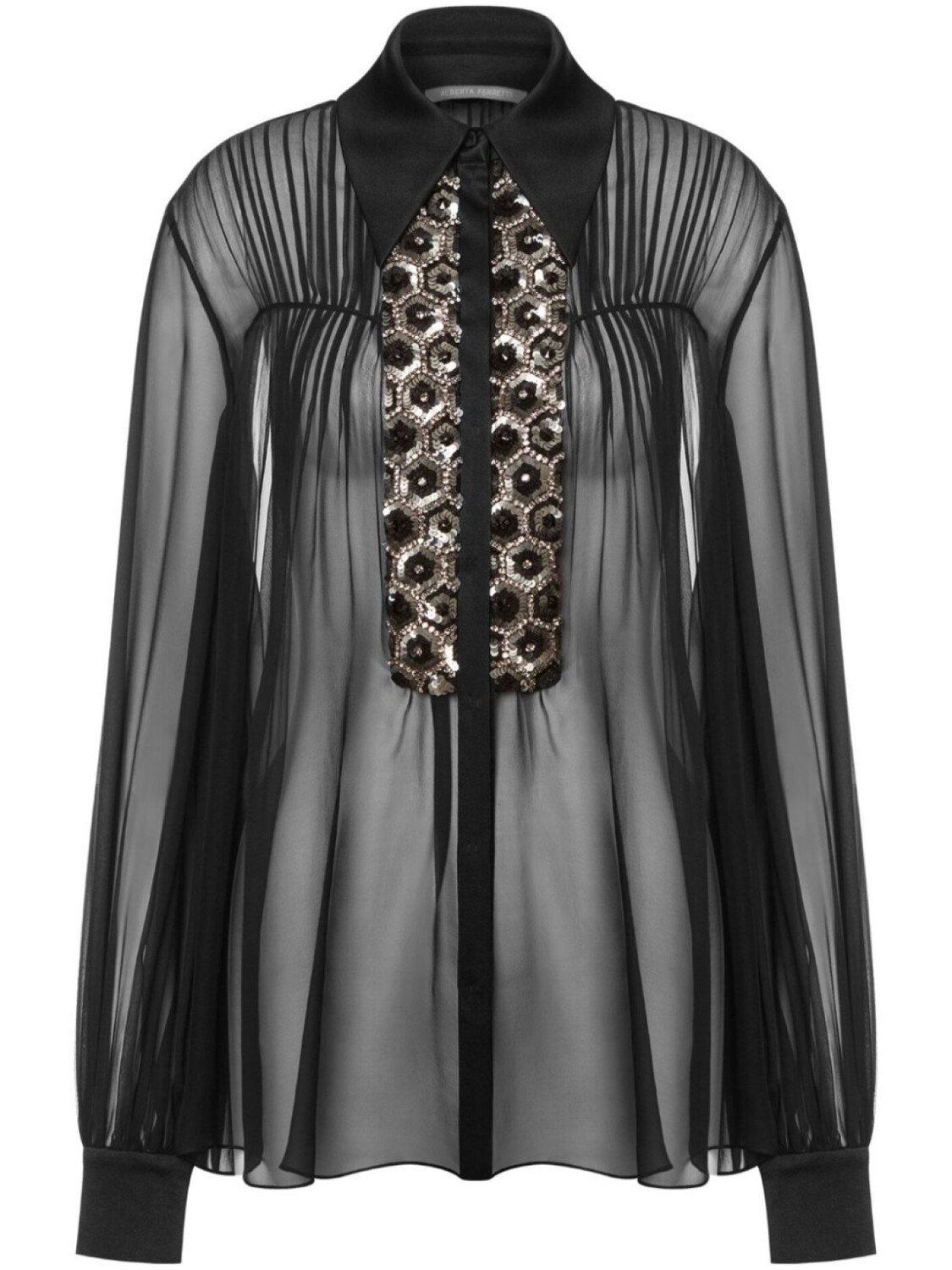 

Alberta Ferretti рубашка с пайетками, черный