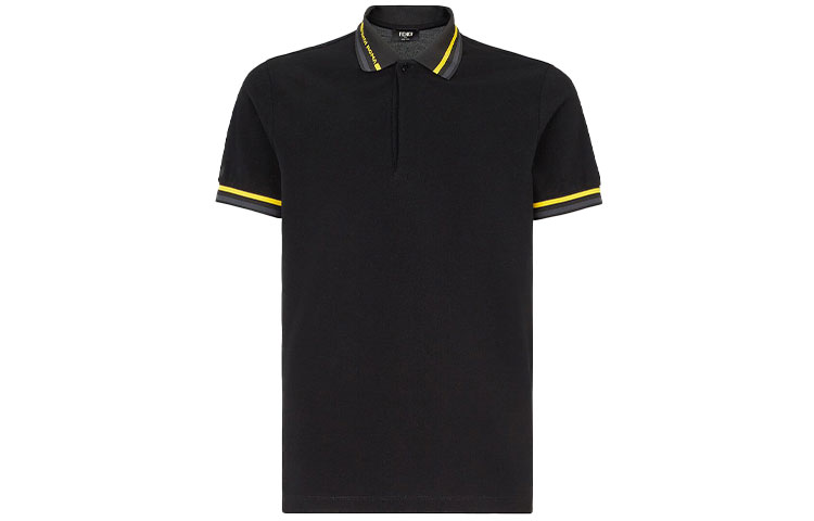 

Футболка поло мужская черная FENDI