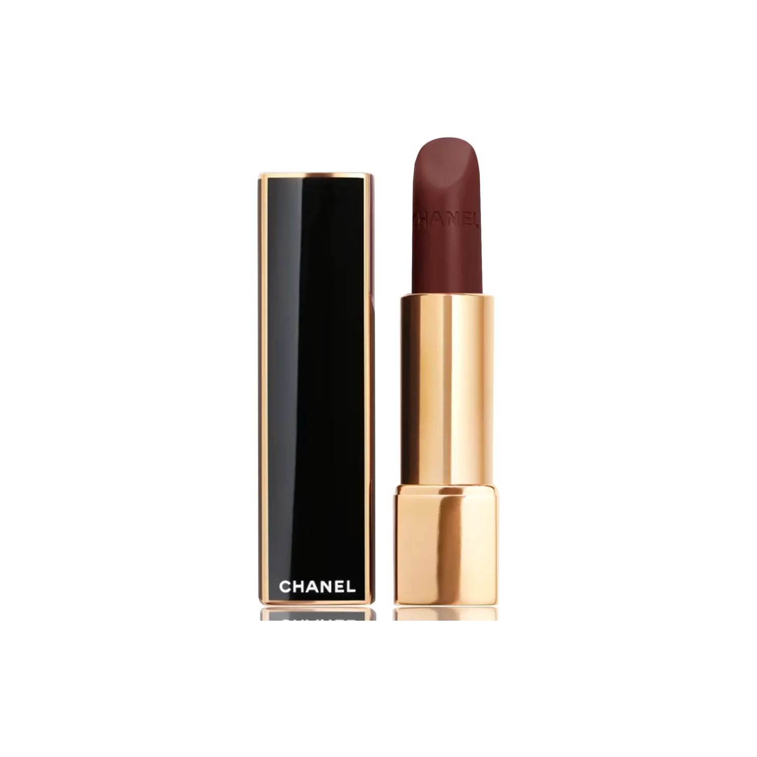 CHANEL Помада Gold Edge Black Tube, мягкая и яркая матовая, легко растушевывается, естественное осветление, 3,5 г, подарок на день рождения, #449 - SOPHISTIQUÉE