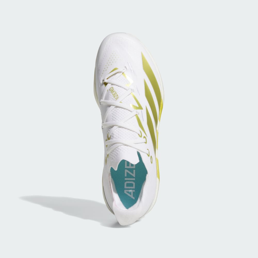 Бутсы Adidas Adizero Electric+ 2.0 TPU Cleats, цвет Cloud White/Gold Metallic/Gold Metallic — фото 2
